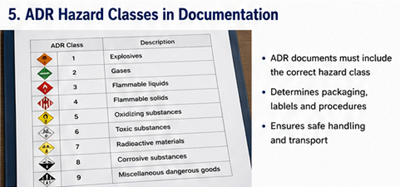 Clase de pericol ADR și categorii de mărfuri periculoase în documentele de transport