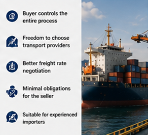 Planificare logistică internațională și avantaje de management al transportului în condiții EXW