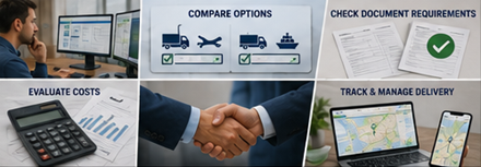 Alegerea serviciilor de transport intern sau internațional prin planificare logistică, rute, camioane și operațiuni de marfă