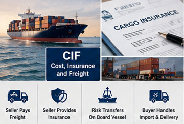 Expediere maritimă cu documente de asigurare și transport de marfă în baza unui acord CIF
