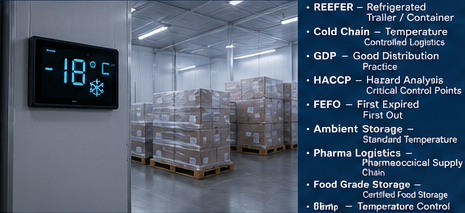 Depozit pentru lanț frigorific cu depozitare refrigerată și operațiuni logistice cu temperatură controlată