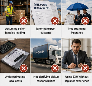Greșeli în transport internațional și neînțelegeri logistice în condiții EXW