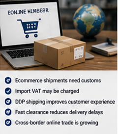 Colete internaționale de ecommerce și operațiuni de vămuire pentru comenzi online