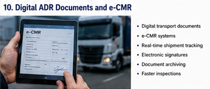 Documente de transport ADR digitale și sisteme logistice e-CMR în Europa