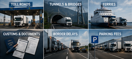 Sisteme europene de taxare pentru camioane și costuri ale transportului internațional de marfă