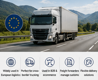 Camioane europene și operațiuni logistice care folosesc termenii de livrare DDP și DAP