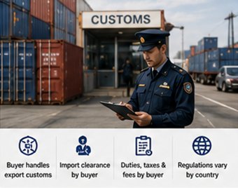 Vamă și proceduri de export pentru expediții internaționale EXW