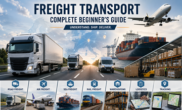 Transport modern de marfă în Europa, cu camioane, containere, depozite și operațiuni logistice în întreaga Europă