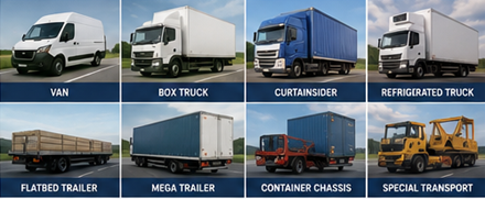 Vehicule pentru transport de marfă, inclusiv autoutilitare, camioane, remorci și flote logistice în Europa