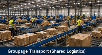 Depozit logistic care sortează expediții mici pentru transport în regim de grupaj în Europa