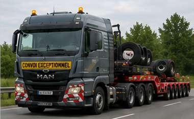 Remorcă joasă, remorcă modulară și camion de transport greu utilizate pentru transport excepțional