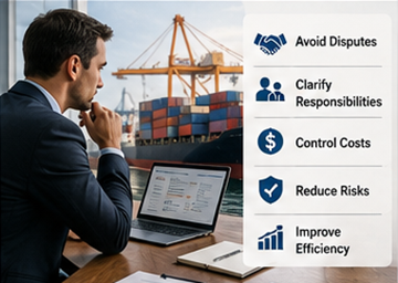 Manager logistic analizând contracte de transport internațional și termeni comerciali pentru transportul de marfă
