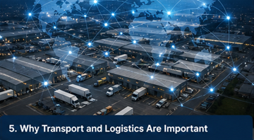 Rețea logistică globală care arată conexiuni de transport în Europa, lanț de aprovizionare