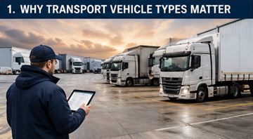 Manager de logistică selectând tipul de vehicul de transport pentru livrarea mărfii în Europa