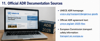 Documente oficiale ale reglementărilor ADR și resurse UNECE pentru transportul mărfurilor periculoase