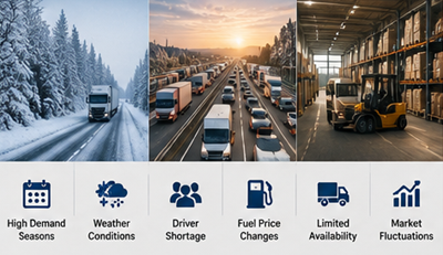 Transport de marfă aglomerat și cerere sezonieră în logistică în Europa