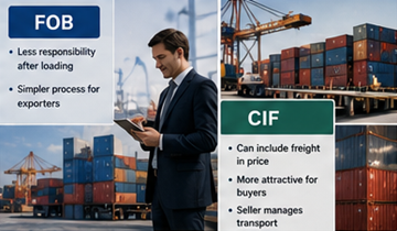 Exportator care gestionează expedierea internațională a mărfii și acorduri de transport