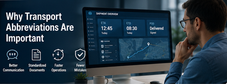Manager de transport verificând statusul expediției, ETA și informații POD în dashboard-ul logistic