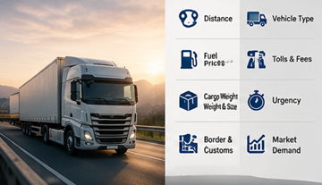 Factori de tarifare în logistică, inclusiv distanță, combustibil, taxe, marfă și planificarea transportului în Europa