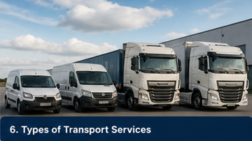 Diferite servicii de transport: camioane, dube, livrare express, tipuri de logistică