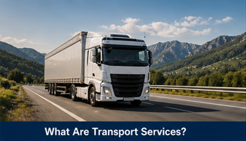Rețea logistică europeană cu camioane, depozite și rute de transport conectate între orașe